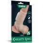 Vibrating Wave Knights Ring with Scrotum Sleeve (White) - 9