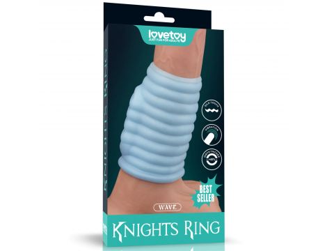 Vibrating Wave Knights Ring (Blue) - 16