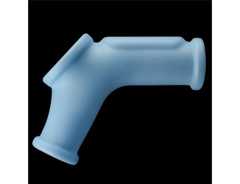 Vibrating Silk Knights Ring with Scrotum Sleeve (Blue) - 2