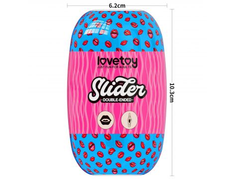 Masturbator dwustronny Lovetoy usta i pochwa z wibracjami - 3