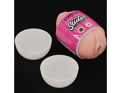 Masturbator dwustronny Lovetoy usta i pochwa z wibracjami - 6