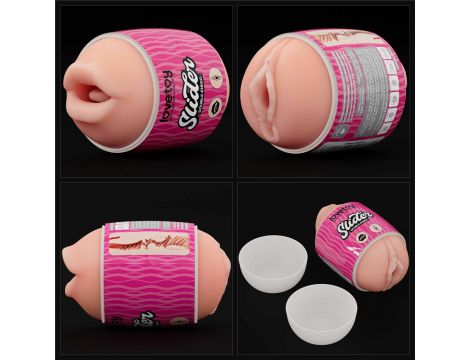 Masturbator dwustronny Lovetoy usta i pochwa z wibracjami - 17
