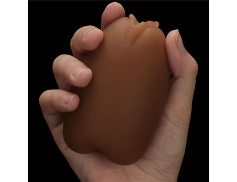 Masturbator dwustronny Lovetoy anus i pochwa brązowy TPE - 11