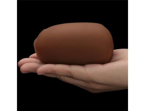 Masturbator dwustronny Lovetoy anus i pochwa brązowy TPE - 16