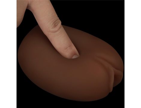 Masturbator dwustronny Lovetoy anus i pochwa brązowy TPE - 14