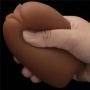 Masturbator dwustronny Lovetoy anus i pochwa brązowy TPE - 13