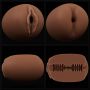 Masturbator dwustronny Lovetoy anus i pochwa brązowy TPE - 20