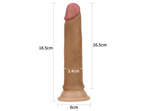7'' Dual layered Platinum Silicone Cock - 4