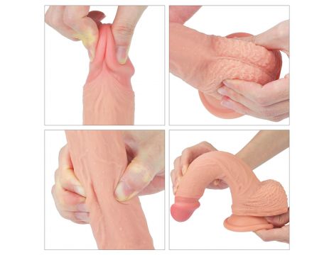 8.5'' Dual layered Platinum Silicone Cock - 4