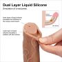 8.5'' Dual layered Platinum Silicone Cock - 2