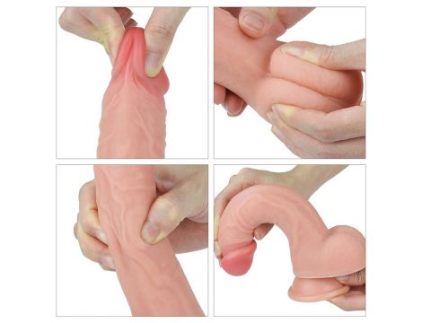 8'' Dual layered Platinum Silicone Cock - 5
