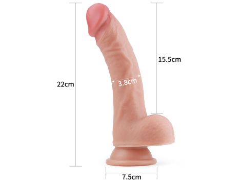 8'' Dual layered Platinum Silicone Cock - 7