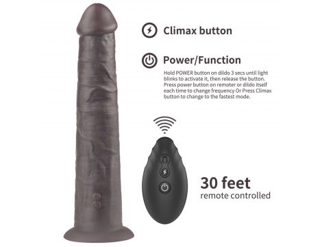 Dildo realistyczne Lovetoy dwuwarstwowe silikonowe 25 cm rotujące pilot - 4