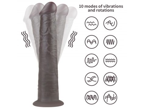 Dildo realistyczne Lovetoy dwuwarstwowe silikonowe 25 cm rotujące pilot - 3