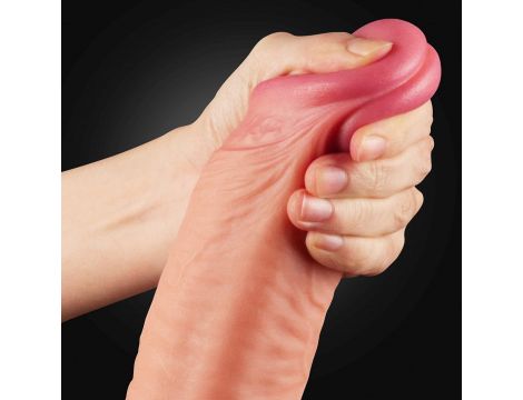 12"" Dual Layered Platinum Silicone Cock