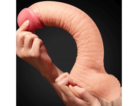12"" Dual Layered Platinum Silicone Cock - 7