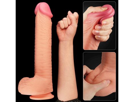 12"" Dual Layered Platinum Silicone Cock - 9