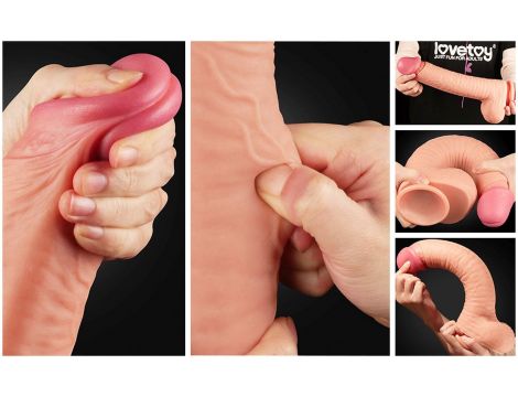 12"" Dual Layered Platinum Silicone Cock - 14