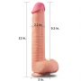 12"" Dual Layered Platinum Silicone Cock - 16