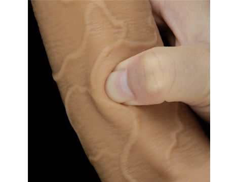 Dildo realistyczne dwuwarstwowe silikonowe z uchwytem Lovetoy 25cm - 9