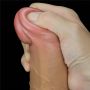 Dildo realistyczne dwuwarstwowe silikonowe z uchwytem Lovetoy 25cm - 9