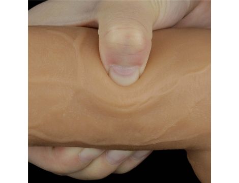 Dildo realistyczne dwuwarstwowe silikonowe Lovetoy z uchwytem 28 cm - 9