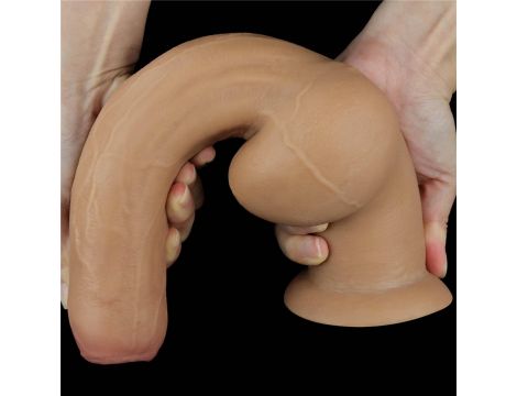 Dildo realistyczne dwuwarstwowe silikonowe Lovetoy z uchwytem 28 cm - 17