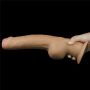 Dildo realistyczne dwuwarstwowe silikonowe Lovetoy z uchwytem 28 cm - 3