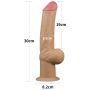 Dildo realistyczne dwuwarstwowe silikonowe z uchwytem Lovetoy 30 cm - 2