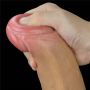 Dildo realistyczne dwuwarstwowe silikonowe z uchwytem Lovetoy 30 cm - 19