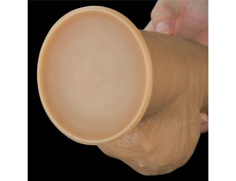 Dildo realistyczne dwuwarstwowe silikonowe z uchwytem Lovetoy 32 cm - 11