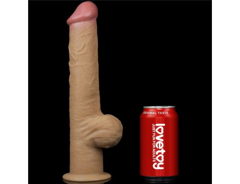 Dildo realistyczne dwuwarstwowe silikonowe z uchwytem Lovetoy 32 cm - 16