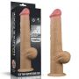 Dildo realistyczne dwuwarstwowe silikonowe z uchwytem Lovetoy 32 cm - 4