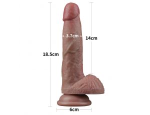 7'' Dual Layered Silicone Cock