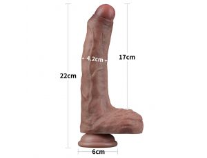 8.5'' Dual Layered Silicone Cock