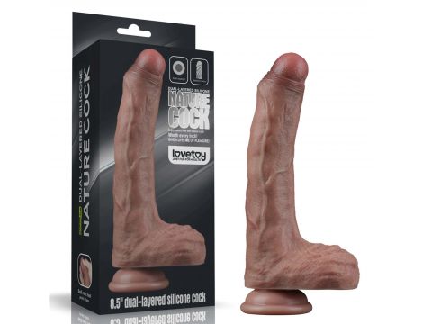 8.5'' Dual Layered Silicone Cock - 2