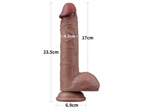 9'' Dual Layered Silicone Cock