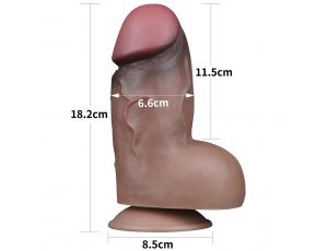 7.0'' Dual Layered Platinum Silicone Cock
