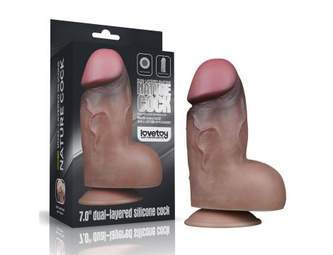 7.0'' Dual Layered Platinum Silicone Cock - 18