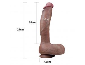 10.5'' Dual layered Platinum Silicone Cock