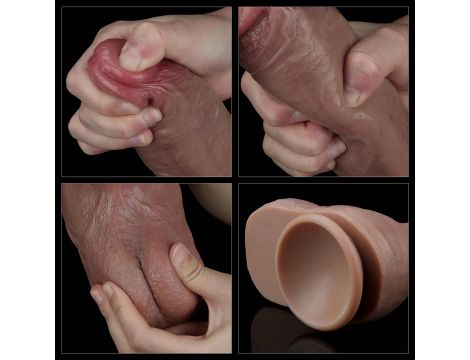 10.5'' Dual layered Platinum Silicone Cock - 16