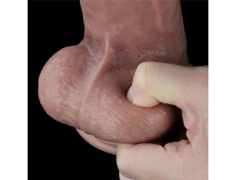 10.5'' Dual Layered Platinum Silicone Cock - 7