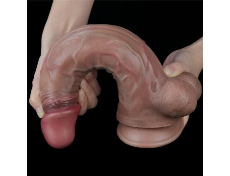 11.5'' Dual Layered Platinum Silicone Cock - 4