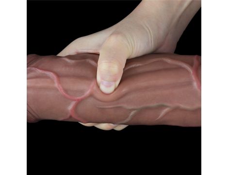11.5'' Dual Layered Platinum Silicone Cock - 16