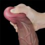 11.5'' Dual Layered Platinum Silicone Cock - 10
