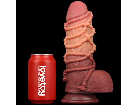 Dildo dwuwarstwowe Lovetoy silikonowe 24 cm - 3