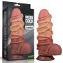 Dildo dwuwarstwowe Lovetoy silikonowe 24 cm - 3