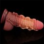 Dildo dwuwarstwowe Lovetoy silikonowe 24 cm - 2