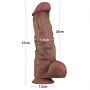 10.5'' Dual Layered Silicone Cock XXL - 3