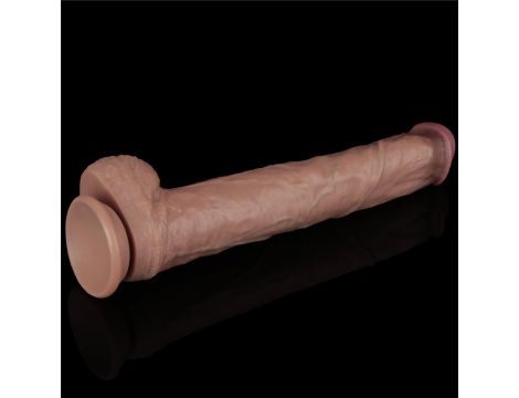 14.5'' Dual Layered Bendable Silicone Cock XXL(Flesh) - 11